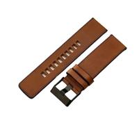 JVEIWAD Correa de reloj cuero italiano retro compatible con relojes Diesel DZ4343, DZ7291 y DZ4283 (22 mm, 24 26 mm)(Brown-Black buckle,22mm)