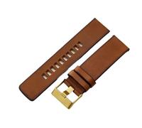 JVEIWAD Correa de reloj cuero italiano retro compatible con relojes Diesel DZ4343, DZ7291 y DZ4283 (22 mm, 24 26 mm)(Brown-Golden Buckle,24mm)