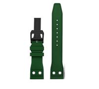 JVEIWAD Correa de reloj de caucho fluorado de 20, 21 y 22 mm compatible con IWC Pilot Mark-xx Calendario perpetuo Portugieser Yacht Club Portofino Moon Phase Series(Dark green-Black,20mm)