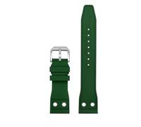 JVEIWAD Correa de reloj de caucho fluorado de 20, 21 y 22 mm compatible con IWC Pilot Mark-xx Calendario perpetuo Portugieser Yacht Club Portofino Moon Phase Series(Dark green-S pin,22mm)