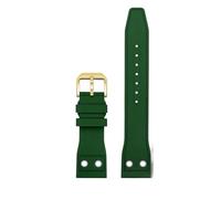 JVEIWAD Correa de reloj de caucho fluorado de 20, 21 y 22 mm compatible con IWC Pilot Mark-xx Calendario perpetuo Portugieser Yacht Club Portofino Moon Phase Series(Dark green-G pin,20mm)