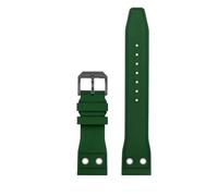 JVEIWAD Correa de reloj de caucho fluorado de 20, 21 y 22 mm compatible con IWC Pilot Mark-xx Calendario perpetuo Portugieser Yacht Club Portofino Moon Phase Series(Dark green-B pin,21mm)