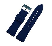 JVEIWAD Correa de reloj de goma de silicona compatible con Guess W0247G3 W0040G3 W0040G7 Correa de reloj de marca for hombre Pulsera deportiva impermeable azul y negra de 22 mm(Blue)