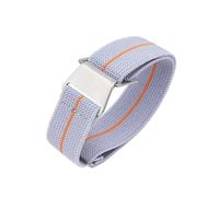 JVEIWAD Correa de reloj de nailon elástico de paracaídas de 18mm, 20mm, 22mm y 24mm, accesorios for pulsera deportiva for exteriores for hombre(Grey orange,24mm)