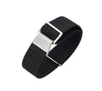 JVEIWAD Correa de reloj de nailon elástico de paracaídas de 18mm, 20mm, 22mm y 24mm, accesorios for pulsera deportiva for exteriores for hombre(Black,24mm)