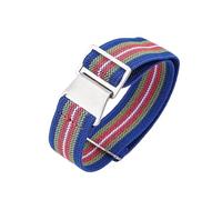 JVEIWAD Correa de reloj de nailon elástico de paracaídas de 18mm, 20mm, 22mm y 24mm, accesorios for pulsera deportiva for exteriores for hombre(Blue green red white,22mm)