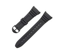 JVEIWAD Correa de reloj goma compatible con Casio W-96H 3239, pulsera deportiva for exteriores, correa for hombre, hebilla plástico o acero(Black-plastics clasp)