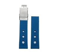 JVEIWAD Correa de reloj silicona 20 mm, 21, 22, 23 y 24 compatible con Breitling Superocean Avenger, resistente al agua, color azul negro(Blue silver1,20mm)