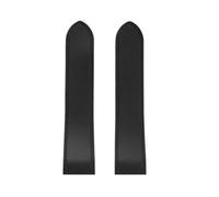 JVEIWAD Correa de silicona 23 mm y 25 compatible con Cartier Santos100 Santos, correa reloj hebilla metal 100 for hombre, pulsera suave negra azul(Black-No buckle,25mm)