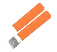 JVEIWAD Correa de silicona compatible con Tissot 1853. Compatible Tengzhi T-Touch Original T013. goma T047T081T33. Correas reloj negras y naranjas(Orange-silver,20mm)