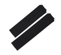 JVEIWAD Correa de silicona compatible con Tissot 1853. Compatible Tengzhi T-Touch Original T013. goma T047T081T33. Correas reloj negras y naranjas(Black-no buckle,21mm)