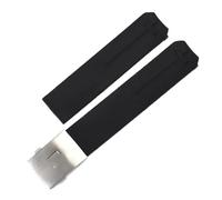 JVEIWAD Correa de silicona compatible con Tissot 1853. Compatible Tengzhi T-Touch Original T013. goma T047T081T33. Correas reloj negras y naranjas(Black-silver,20mm)