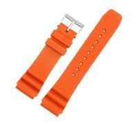 JVEIWAD Correa de silicona de 22 mm compatible con reloj de buceo CASIO Swordfish MDV-106 MDV-107 MTP-VD01D Efr-303l Correa de reloj naranja verde for hombre(Orange-silver)