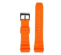 JVEIWAD Correa de silicona de 22 mm compatible con reloj de buceo CASIO Swordfish MDV-106 MDV-107 MTP-VD01D Efr-303l Correa de reloj naranja verde for hombre(Orange-black)