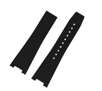 JVEIWAD Correa de silicona for reloj Bell y Ross Instruments Series BRX5R BR05 BR-05, pulsera de goma, correa deportiva BR de 25 x 12 mm.(Black-no buckle)