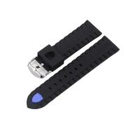 JVEIWAD Correa de silicona for reloj hombre compatible con Ferrari 0830138 0830163 Series, correa deportiva caucho for 24 mm(Black blue-silver)