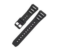 JVEIWAD Correas compatibles con Casio CA-53W CA-61W FT-100W W-520U W-720G, correa de reloj de TPU suave de 18 mm y 20 mm, correa de muñeca FT100W.(Black-black,18mm)