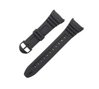 JVEIWAD Correas de reloj compatibles con Casio 3239 W-96H-1A 2A 9A, electrónico, correa dedicada, pulsera deportiva silicona negra for hombre(Black-plastics clasp)