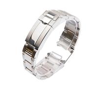 JVEIWAD Correas de reloj compatibles con Rolex Submariner Daytona Yacht-Master GMT. Cierre Glidelock. Brazalete acero inoxidable 20 mm y 21(Bright silver,21mm)