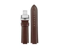 JVEIWAD Correas de reloj de cuero de 12MM y 14MM compatibles con Casio Edifice Ocean Heart Farm Oak EFB-680D-2A ECB-10D pulsera de cuero de vaca for hombre(Brown-silver SK,24.14mm)