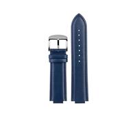 JVEIWAD Correas de reloj de cuero de 12MM y 14MM compatibles con Casio Edifice Ocean Heart Farm Oak EFB-680D-2A ECB-10D pulsera de cuero de vaca for hombre(Blue-silver bucke,24.14mm)