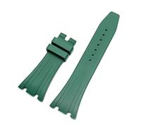 JVEIWAD Correas de reloj silicona 26 mm y 27, compatibles con AP 15400, 15202, 15500, 15703 26470SO. Compatible la pulsera deportiva caucho Royal Oak Offshore for hombre(Green-no buckle,27mm)