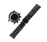 JVEIWAD Estuche de reloj de reloj de cerámica de cerámica de 22 mm compatible con Armani AR1507 1509 Black Ceramic's Woman's Watch Strap Men Bracel(AR1507 Set)