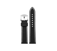 JVEIWAD Reloj deportivo de cuero y lona de nailon y fibra de buceo for hombre, 20, 21, 22, 23 y 24mm, botón de mariposa Compatible con TAG Heuer Racing F1(Black white-S pin,22mm)