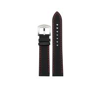 JVEIWAD Reloj deportivo de cuero y lona de nailon y fibra de buceo for hombre, 20, 21, 22, 23 y 24mm, botón de mariposa Compatible con TAG Heuer Racing F1(Black red-S pin,20mm)