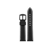 JVEIWAD Reloj deportivo de cuero y lona de nailon y fibra de buceo for hombre, 20, 21, 22, 23 y 24mm, botón de mariposa Compatible con TAG Heuer Racing F1(Black white-B pin,21mm)