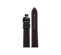 JVEIWAD Reloj deportivo de cuero y lona de nailon y fibra de buceo for hombre, 20, 21, 22, 23 y 24mm, botón de mariposa Compatible con TAG Heuer Racing F1(Black red-Black,21mm)