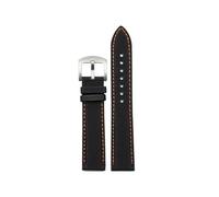 JVEIWAD Reloj deportivo de cuero y lona de nailon y fibra de buceo for hombre, 20, 21, 22, 23 y 24mm, botón de mariposa Compatible con TAG Heuer Racing F1(Black orange-S pin,20mm)