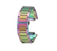 JVEIWAD Stainless Steel Watch Strap Compatible With Men's Compatible With Casio G-SHOCK GM-110 GA-110 DW-5600 GW-B5600 GM2100 GA2100 Rural Oak Metal Watch Strap(Rainbow)