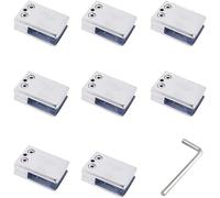 JvFbjLF 8 Abrazaderas de Vidrio de Acero Inoxidable 304, Soporte de Vidrio for el hogar, jardín, balcón, Escalera, barandilla, Abrazadera de Estante de Vidrio, Clips de Vidrio(10~12mm)