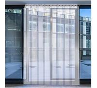 JvFbjLF Cortina de Puerta de Tiras de PVC, Cortina de Puerta de Tiras de plástico Transparente de 1,7 mm de Espesor for Puertas de congelador(W 1.2 * 2.1m/8pcs)