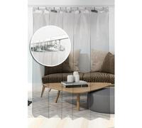 JvFbjLF Cortina de Tiras de PVC, Cortina de Puerta de plástico, 1,6 mm de Espesor, Transparente, Flexible, Aislante del Calor, for Puertas industriales(3.2mX2m)