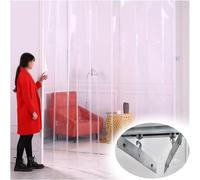 JvFbjLF Cortinas de Tiras de PVC, Cortinas de Tiras for Puertas Plegables corredizas de 1,6 Mm, persianas enrollables Transparentes for Patio, Cocina, Garaje(3mX2m)