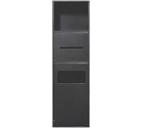 JvFbjLF Estante de Ducha de Acero Inoxidable con Cubo de Basura Incorporado, Empotrado for baño(Gold,20x70x13.5cm)