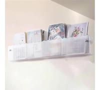 JvFbjLF Estante for Libros y revistas de Pared, Expositor de folletos y Volantes de acrílico Simple, Estante de Almacenamiento de catálogos liviano(70cm(27 1/2"))