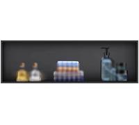 JvFbjLF Estante Organizador de nicho de Ducha Empotrado de Acero Inoxidable for Almacenamiento en el baño(Nero,28.3x12.5x4.9in)