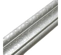 JvFbjLF Foam Skirting Wall Moulding Self-Adhesive(Silver Grey)