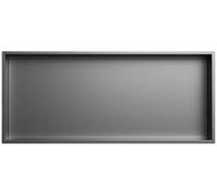 JvFbjLF Organizador de nicho de Ducha Empotrado - Estante de Acero Inoxidable for Almacenamiento en el baño(Grigio,28.3x12.5x4.9in)