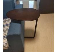 JvFbjLF Perchero mesa moderna y sencilla sofá de hierro artístico mesa esquinera Mesita de noche Lectura Mesa ovalada de madera maciza (H)