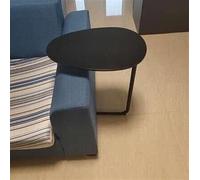 JvFbjLF Perchero moderno y simple mesa de hierro artístico mesa de esquina mesita de noche perezosa lectura mesa ovalada de té de madera maciza(G)
