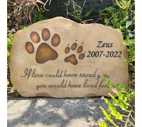 JvFbjLF Piedras conmemorativas Personalizadas for Jardines con Estampado de Patas, Piedras conmemorativas for Perros y Gatos