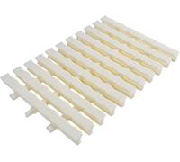 JvFbjLF Rejilla de Drenaje antidesbordamiento for baños y cocinas, Exteriores e Interiores (Ancho 25 cm, 5 Unidades), Color Blanco