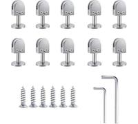 JvFbjLF Soporte de vidrio de acero inoxidable 304, soporte de barandilla en U, clips de vidrio para pasamanos de escalera, abrazadera de estante de vidrio, paquete de 10 unidades, combinación perfecta