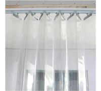 JvFbjLF Tira de Cortina de Puerta de PVC, Puerta Plegable corrediza de 1,6 Mm de Espesor, Puerta de almacén de congelador de Cocina, persiana Enrollable Transparente(3mX2m)