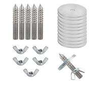 JVHLOV Juego de 5 Tornillos de Acero Inoxidable para Montaje de Barras de Asiento, 5 Piezas Perca de Pájaro, para Accesorios de Percha de Jaula de Pájaros para Loros