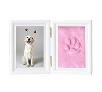 JVHLOV Juego de Impresiones Huellas Perro y Gato, Marco de Recuerdo de Mascota, Kit Marco Huella para Impresión de Patas de Mascota para Perros y Gatos